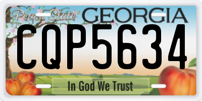 GA license plate CQP5634