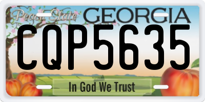 GA license plate CQP5635
