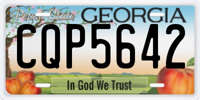 GA license plate CQP5642