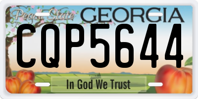 GA license plate CQP5644