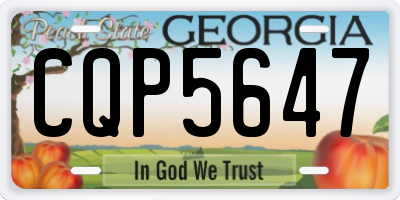 GA license plate CQP5647