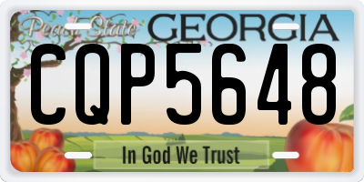 GA license plate CQP5648