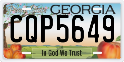 GA license plate CQP5649