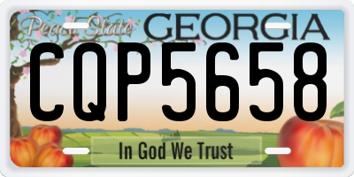 GA license plate CQP5658