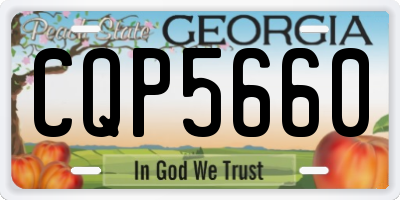 GA license plate CQP5660