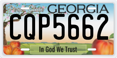 GA license plate CQP5662