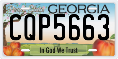 GA license plate CQP5663