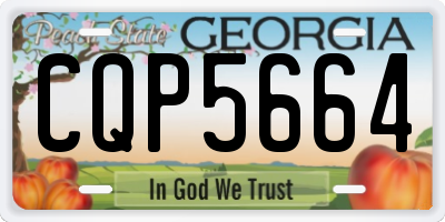 GA license plate CQP5664