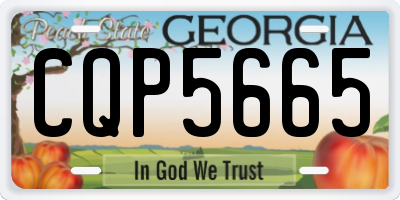 GA license plate CQP5665