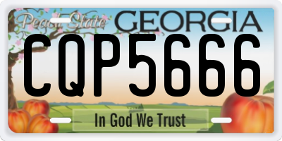GA license plate CQP5666