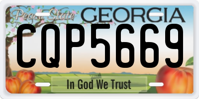 GA license plate CQP5669