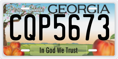 GA license plate CQP5673