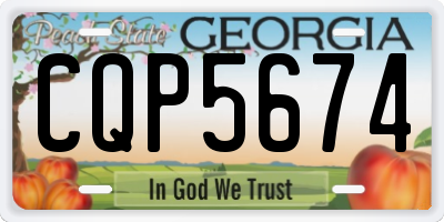 GA license plate CQP5674