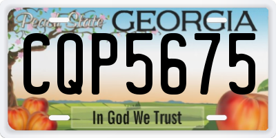 GA license plate CQP5675