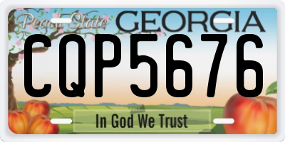 GA license plate CQP5676