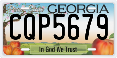 GA license plate CQP5679