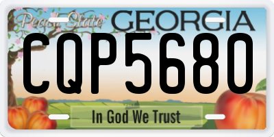 GA license plate CQP5680