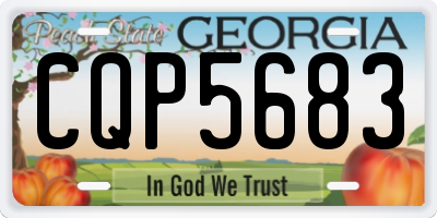 GA license plate CQP5683