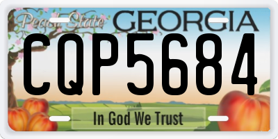 GA license plate CQP5684