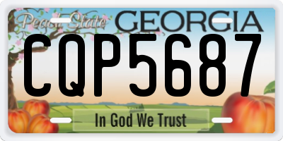 GA license plate CQP5687