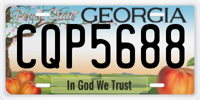 GA license plate CQP5688