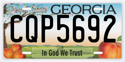GA license plate CQP5692