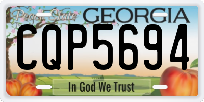 GA license plate CQP5694