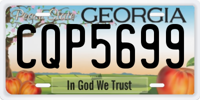 GA license plate CQP5699