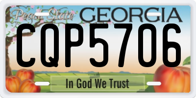 GA license plate CQP5706