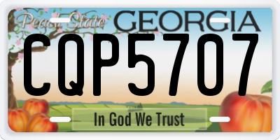 GA license plate CQP5707