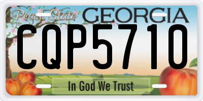 GA license plate CQP5710