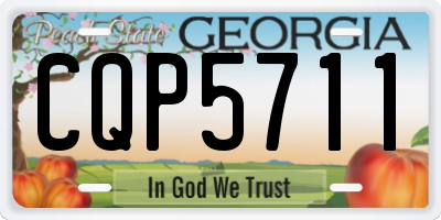 GA license plate CQP5711