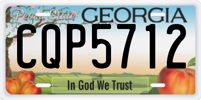 GA license plate CQP5712