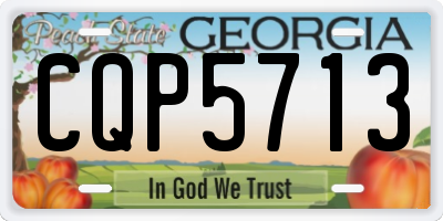 GA license plate CQP5713