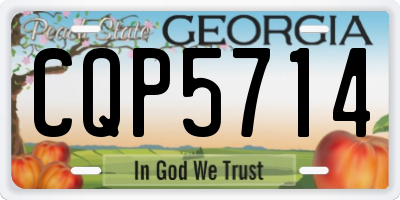 GA license plate CQP5714