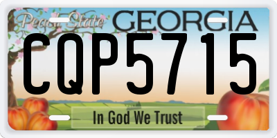 GA license plate CQP5715