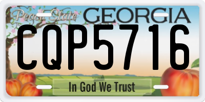 GA license plate CQP5716