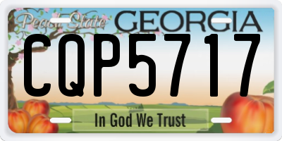 GA license plate CQP5717