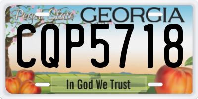 GA license plate CQP5718