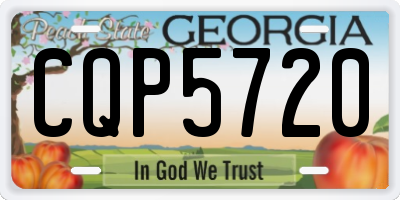 GA license plate CQP5720