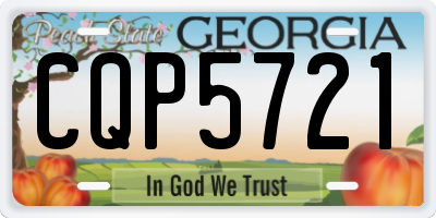 GA license plate CQP5721