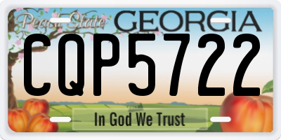 GA license plate CQP5722