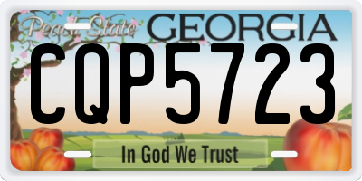 GA license plate CQP5723