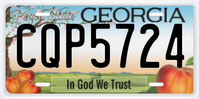 GA license plate CQP5724