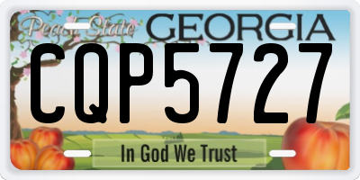 GA license plate CQP5727