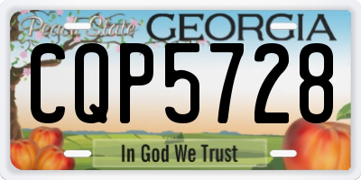 GA license plate CQP5728