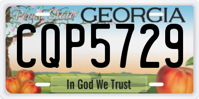 GA license plate CQP5729