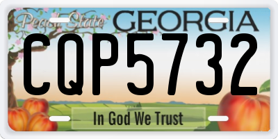 GA license plate CQP5732