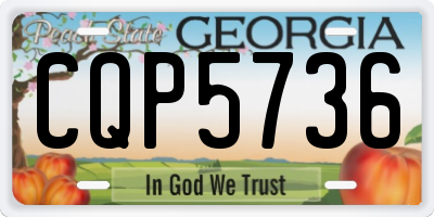 GA license plate CQP5736