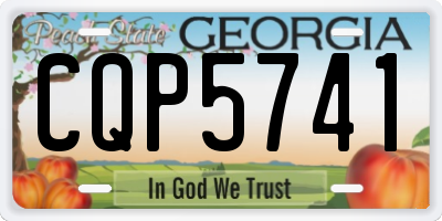 GA license plate CQP5741